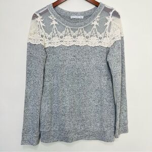 Anthropologie | Potters Pot | Long Sleeve Grey Top | Size Medium